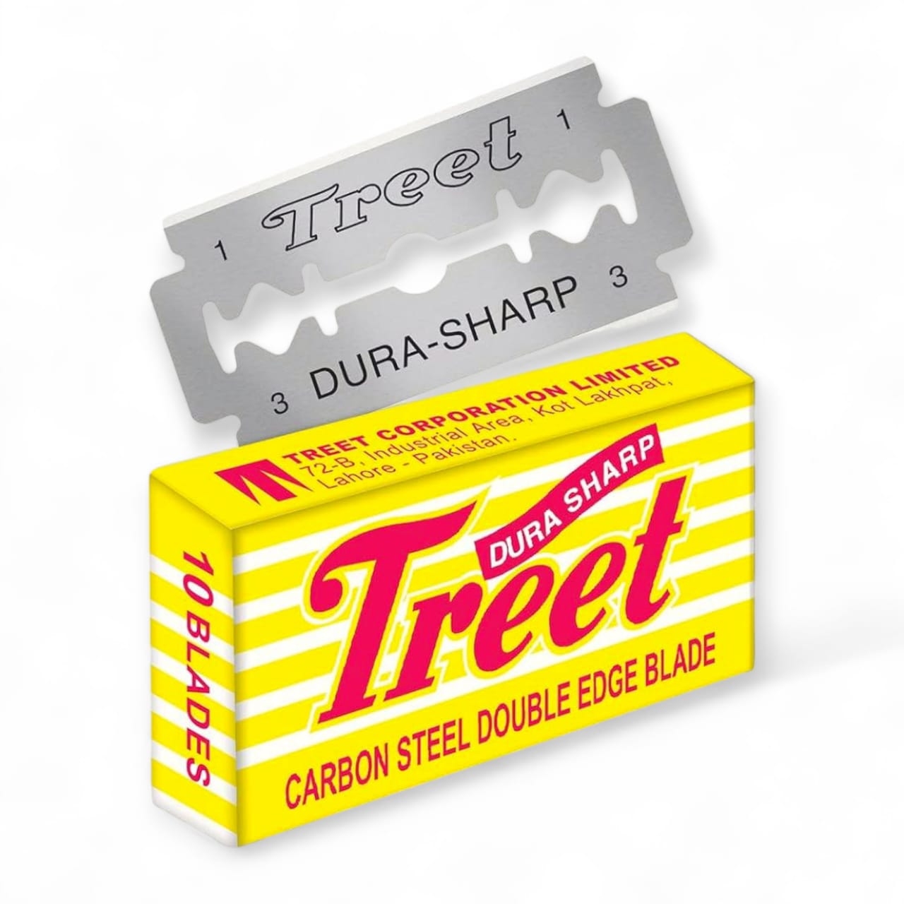 TREET YELLOW CORBON STEEL DOUBLE EDGE BLADE (1x10)